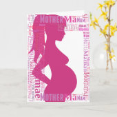 Moeder-to-be in veel talen - Moederdag Kaart (Gele Bloem)