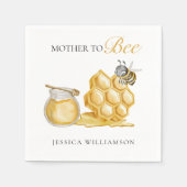 Moeder tot bijen genderneutraal minimaal baby show servet (Voorkant)