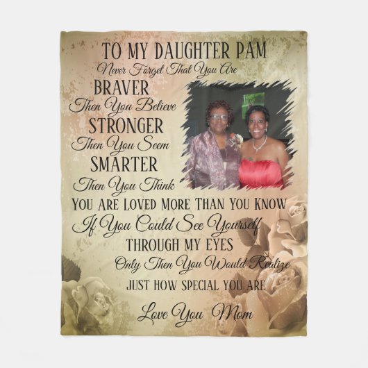 Moeder tot dochter Foto Fleece Blanket