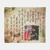 Moeder tot dochter Foto Fleece Blanket (Voorkant (Horizontaal))