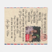 Moeder tot dochter Foto Fleece Blanket Deken (Voorkant (Horizontaal))