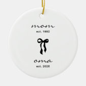 Moeder tot Oma Coquette Boog Ornament (Voorkant)
