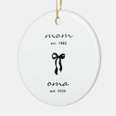 Moeder tot Oma Coquette Boog Ornament (Links)