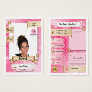 Moeder Trading Card in Klassiek Blush Luxe Visitekaartje
