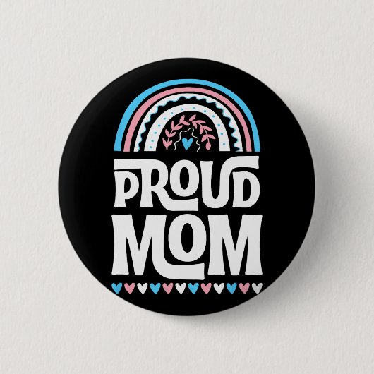 Moeder Transgender Pride Vlag Moederdag Boheems  Ronde Button 5,7 Cm (Voorkant)