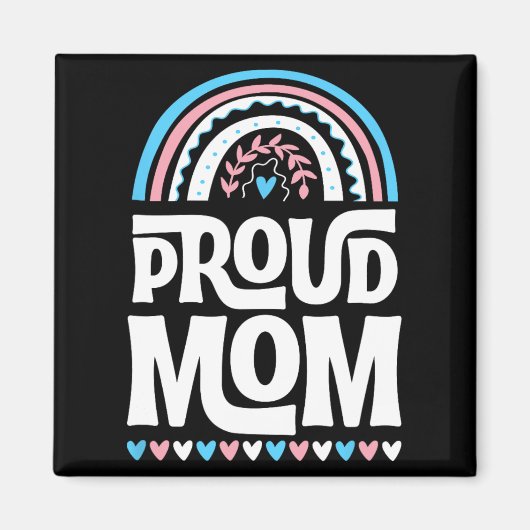 Moeder Transgender Pride Vlag Moederdag Bohemian Magneet (Voorkant)