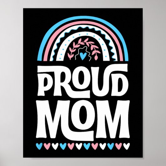 Moeder Transgender Pride Vlag Moederdag Bohemian  Poster (Voorkant)