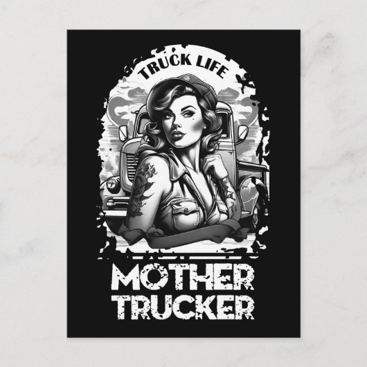 Moeder Trucker Briefkaart (Voorkant)