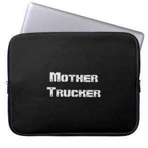 Moeder Trucker grappige koele Tekst Laptop Sleeve