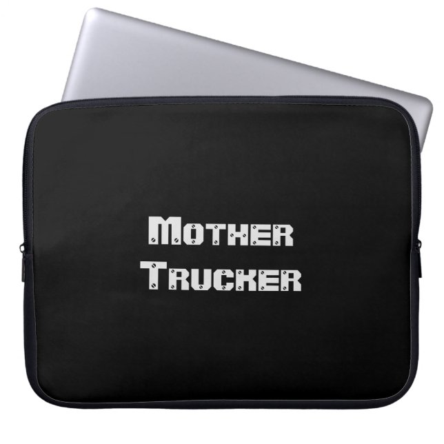Moeder Trucker grappige koele Tekst Laptop Sleeve (Voorkant)