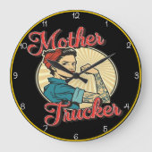 Moeder Trucker: Rosie de Riveter Grote Klok (Voorkant)