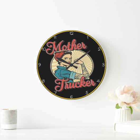 Moeder Trucker: Rosie de Riveter Grote Klok (Huis)