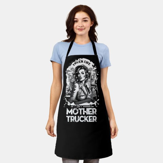 Moeder Trucker Schort (Gedragen)