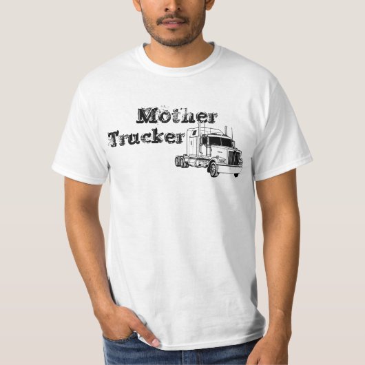 Moeder Trucker Tagged T-shirt (Voorkant)