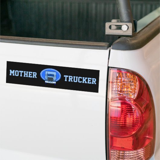 Moeder Trucker Truck Bumpersticker (Op Truck)