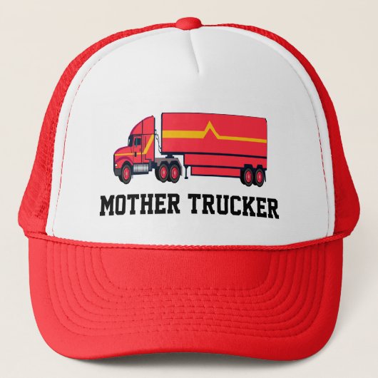 Moeder Trucker Truck Trucker Hoed Pet (Voorkant)