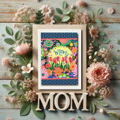 Moeder Tulpen  Unieke Gelukkige Moederdag Kaart