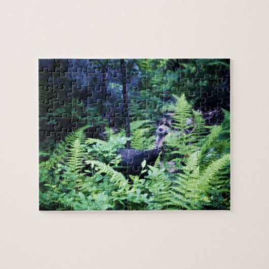 Moeder Turkije in Ferns Puzzle Legpuzzel (Horizontaal)