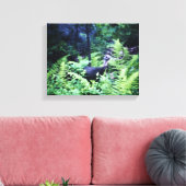 Moeder Turkije in Ferns Wrapped Canvas Afdruk (Insitu (Woonkamer))
