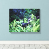 Moeder Turkije in Ferns Wrapped Canvas Afdruk (Insitu (Houten vloer))