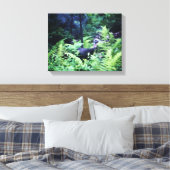 Moeder Turkije in Ferns Wrapped Canvas Afdruk (Insitu (Slaapkamer))