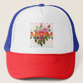 Moeder Typografie En Rozen Trucker Pet (Voorkant)
