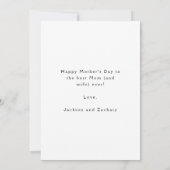 Moeder typografie foto moederdag kaart (Achterkant)