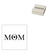 Moeder typografie met hart rubberstempel (Gestempeld)