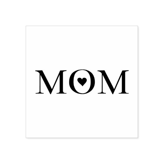 Moeder typografie met hart rubberstempel (Afrduk)
