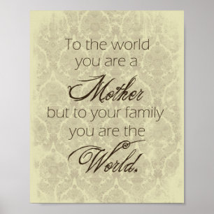 Moeder U bent het Poster van de wereld