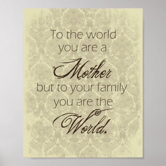 Moeder U bent het Poster van de wereld (Voorkant)