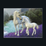 Moeder Unicorn en Foal Baby Briefkaart<br><div class="desc">Dit ontwerp kan worden gepersonaliseerd door te kiezen past verdere optie aan om tekst toe te voegen. Neem contact met me op colorflowcreations@gmail.com als je dit ontwerp op een ander product wilt gebruiken. Koop mijn oorspronkelijke abstracte acrylschilderij te koop op www.etsy.com/shop/colorflowart. Zie meer van mijn creaties of volg me op...</div>