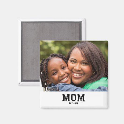 Moeder Uniek Modern Fotocadeau Magneet (Voorkant / Achterkant)