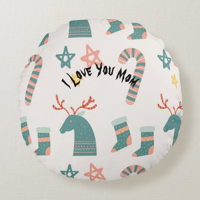 Moeder Unieke Luxe Wonen Ronde Kussens (Voorkant)
