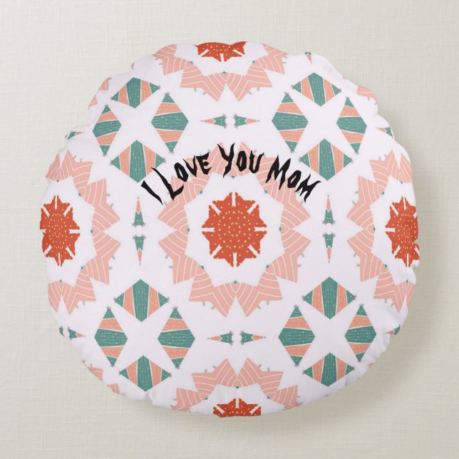 Moeder Unieke Luxe Wonen Ronde Kussens (Voorkant)