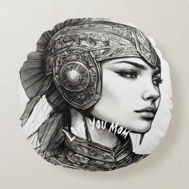 Moeder Unieke Luxe Wonen Ronde Kussens (Voorkant)
