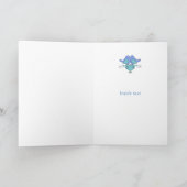 Moeder & Vader Jubileum Vogels met Bloemhart Kaart (Binnen)