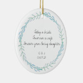 Moeder vader van de Bride Gift - Beach Blue Keramisch Ornament (Rechts)
