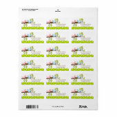 Moeder Vader Vogels met Baby Vogelnest Adres Label (Full Sheet)