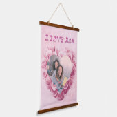 Moeder valentijn foto opknoping wandtapijt hangend wandkleed (Gebogen)