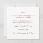 Moeder Valentijnsdag Fotokaart Kaart (Achterkant)