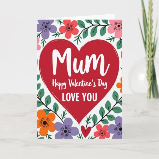 Moeder Valentijnsdag Liefde Kaart (Voorkant)