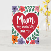 Moeder Valentijnsdag Liefde Kaart (Gele Bloem)