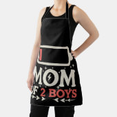 Moeder van 2 jongens Lage batterij Grappige Moeder Schort (Insitu)