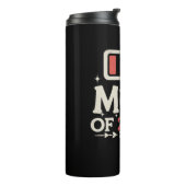 Moeder van 2 jongens Lage batterij Grappige Moeder Thermosbeker (Gedraaid links)
