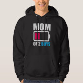 Moeder van 2 jongens van zoon dochter naar moeder hoodie (Voorkant)