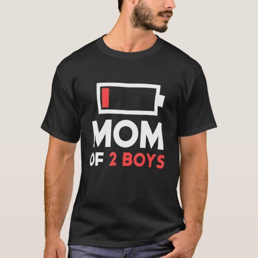 Moeder van 2 jongens voor moeder oma t-shirt (Voorkant)
