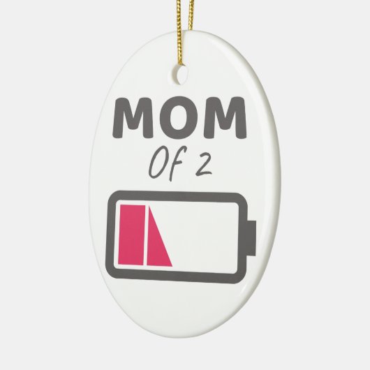 Moeder van 2 mam van 2 jongens keramisch ornament (Links)