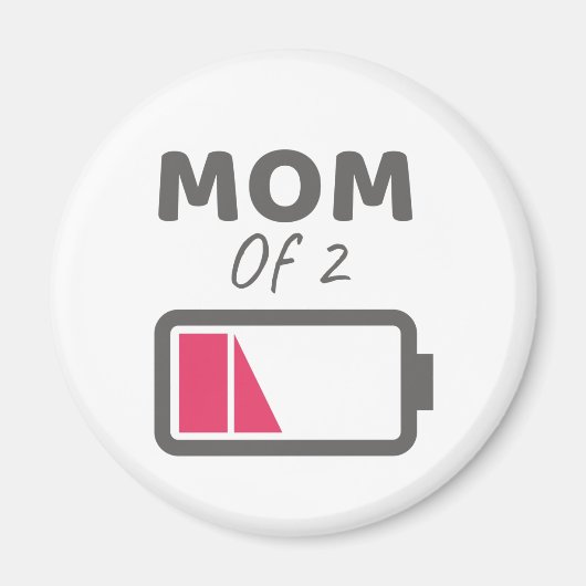 Moeder van 2 mam van 2 jongens magneet (Voorkant)