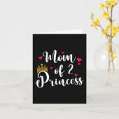 Moeder van 2 Prinsessen Twee Meisjes Mama Moederda Kaart (Gele Bloem)
